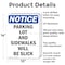 Signmission Parking Lot And Sidewalks Will Be Slick OSHA Notice Sign, Aluminum, 10in W x 14in L, 2PK OS-2PACK-NS-A-1014-V-17126 - alternate 2